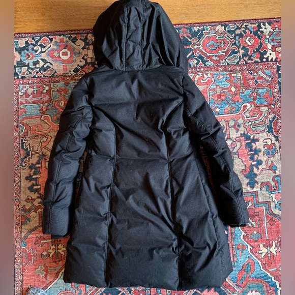 Soia and Kyo sz small down jacket with hood in a charcoal black/dark grey - Picture 8 of 11